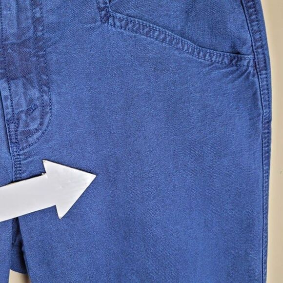 Mother Size 28 The Breaker Crop Jeans Straight Leg Stretch Eclipse Blue - Picture 8 of 12